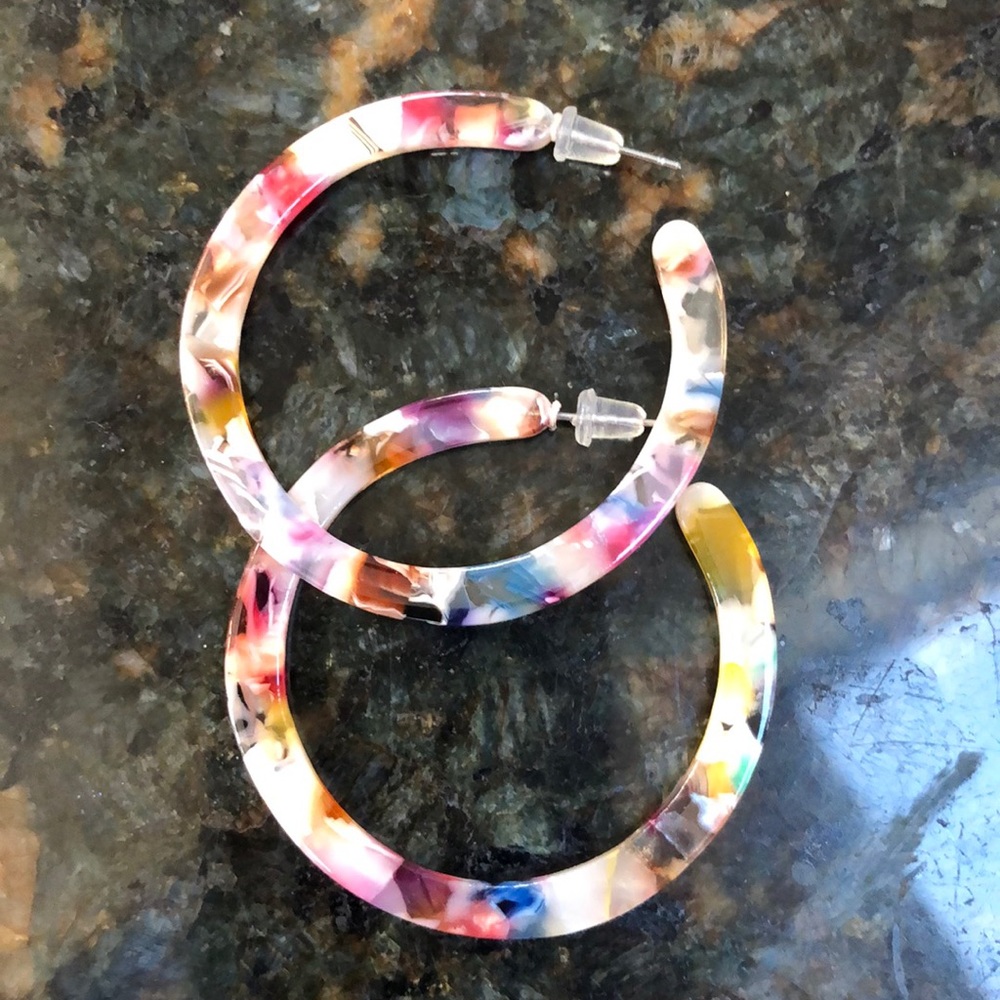 Multicolored acrylic earrings
